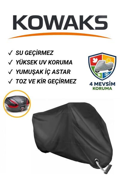 KOWAKS Mondial 50 Rio Arka çanta Uyumlu Motosiklet Brandası, Motor Brandası, ...