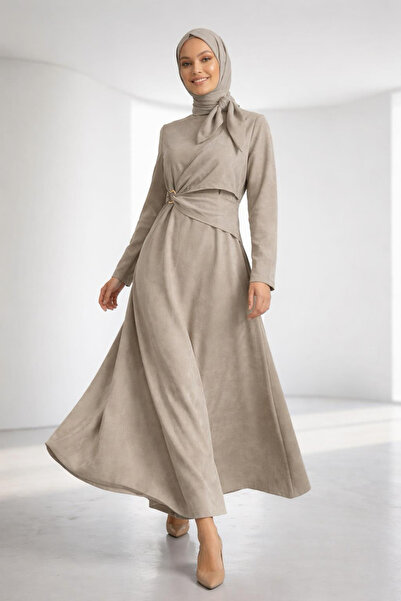 Esmira Stil Bolerolu Toka Aksesuarlı Kadın Elbise