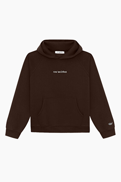 Cos Weirdos Brown Basic Oversized Hoodie Sweatshirt