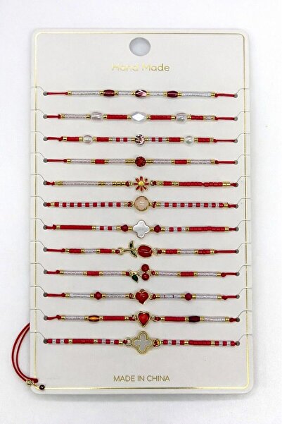 OEM Set of 12 Adjustable Martisor Bracelets, Red String, Elegant Designs with...