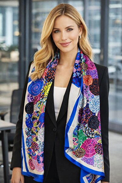 HAZAL KAYA ATELIER Sal6 Patterned Women's Shawl 180X90 cm