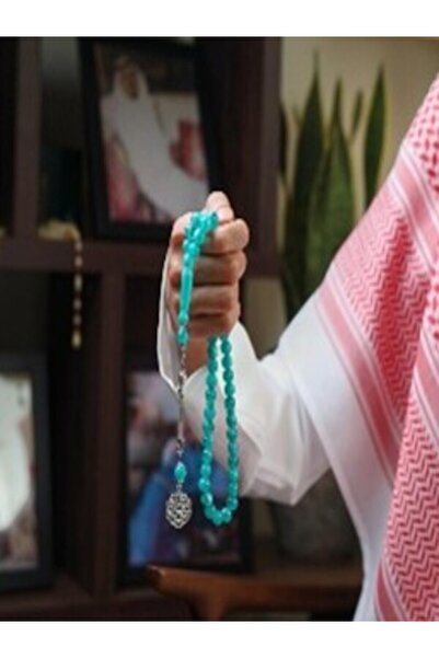 lubab Turquoise Bakelite Rosary | Metal Tassel