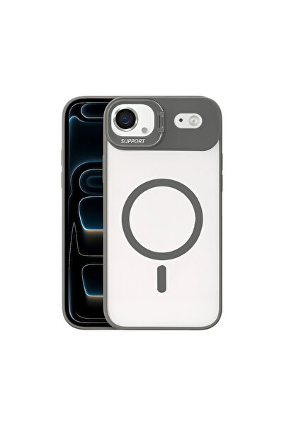 eco port غطاء جوكو آيفون 17 مع عدسة إير ريميم وحامل ماج سيف - رمادي تيتانيوم