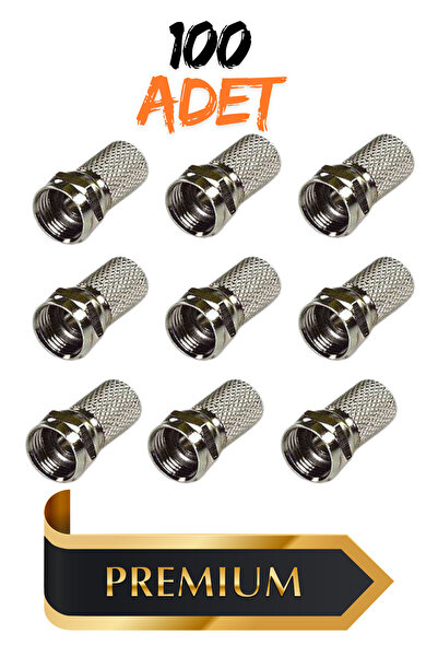 Rabelix Online Marketing 100 Adet F Konnektör Çanak Anten Uydu Kablosu Soketi...