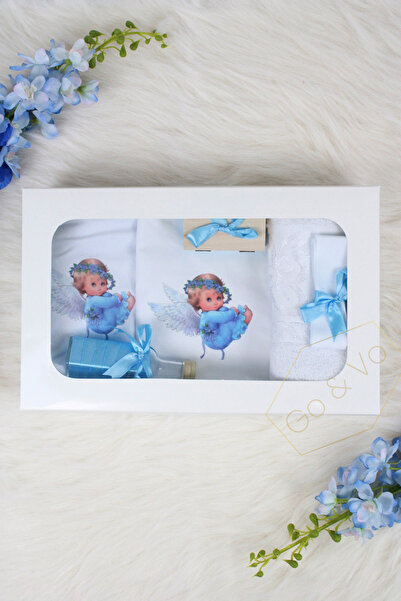 GoVo Kids Trusou botez, Ingeras – Set complet botez, 7 piese, Cadou nasi