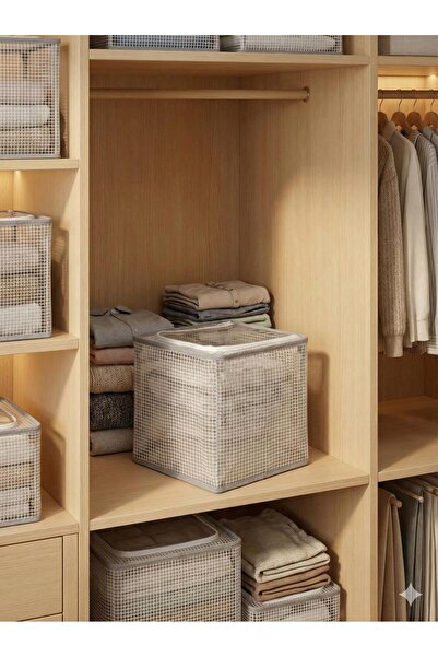 SER&YAT Pvc Steel Framed Cube Shelf Closet Organizer Storage Box 30X30X30