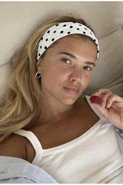 Be Best Women's White-Black Polka Dot Hair Band Cd94