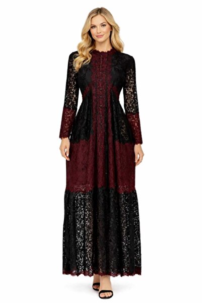 CHEVALIER FASHION Women's Elegant Long Lace Dress with Long Sleeves – Evening...