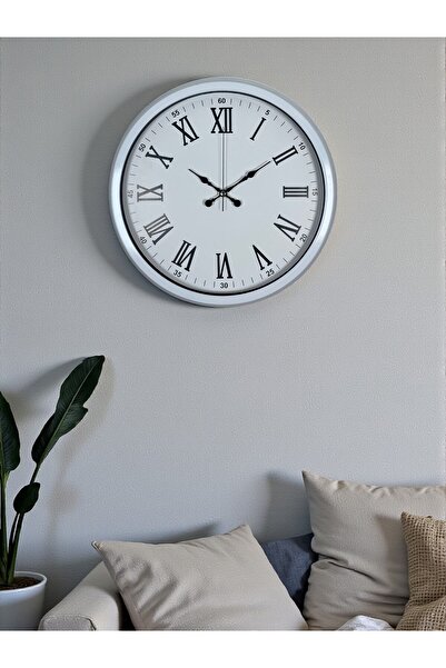 Leyaton White Prime Roman Numeral 40 cm Metal Wall Clock Lwlhm-Ytrs345