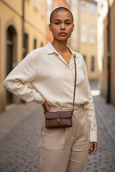 Hayal Atölyem Art Minimal Görünüm Çanta Cüzdan (Kahverengi)& Çok Yönlü Kullan...