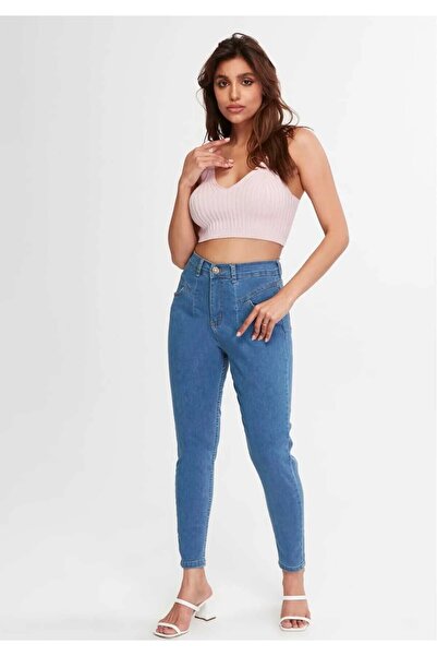 KENE JEANS High Waist Front Gusseted Flexible Tight Legs