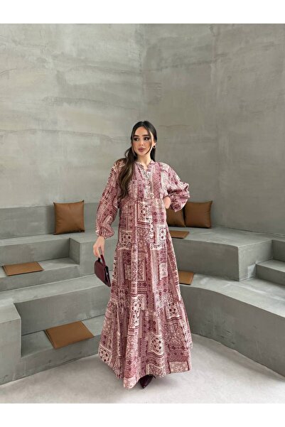 JESSE STORY Women's Hijab Dress Modal Fabric Shawl Patterned Dress Code: Js26...