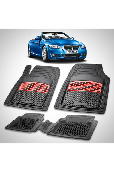TEAMCAR BMW 3 Series E93 Convertible Floor Mats Compatible 2007–2013 | Red