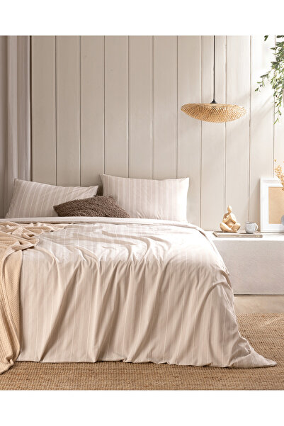 Madame Coco Amelia Single Cotton Dobby Duvet Cover Set - Stone