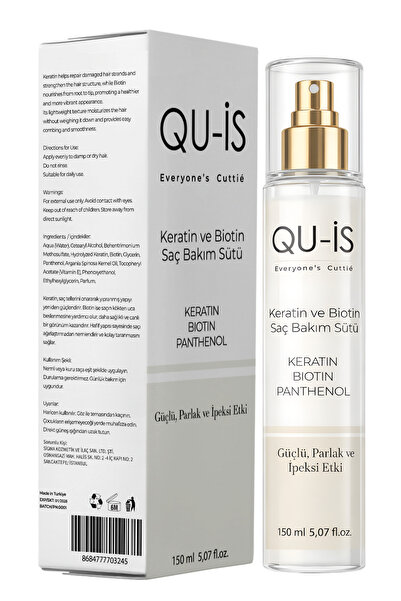 QU-İS Keratin ve Biotin Saç Bakım Sütü 150 ML