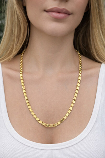 DİLEK KUYUMCULUK Altın pullu zincir