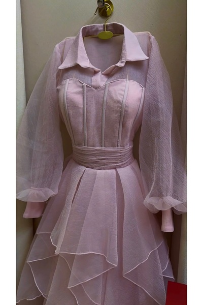 Generica Annabella's pink dress – elegant corset with tiered chiffon layers