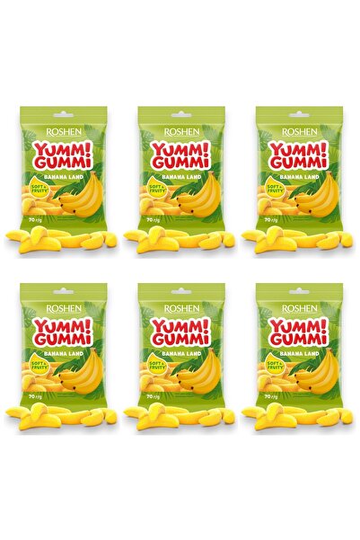 Roshen SET 6 BUCĂȚI - Jeleuri Premium cu Banane - Pachet 70g (22 Bucăți)