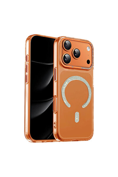 Marsilyan غطاء جوكو آيفون 17 برو تاش دايموند ماجسيف - برتقالي