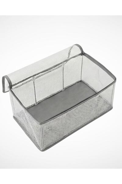 SER&YAT 3 Pieces Large Transparent Shelf Organizer with Steel Support 60 X 30 X20 cm 36L