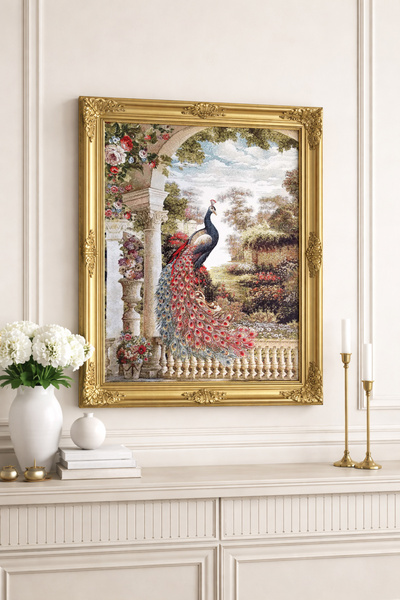 GoblenAL H8L Goblen Kumaş - Tavus Kuşu Kırlent, Çanta, Tablo, ve Hobi Projele...