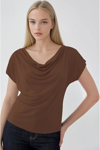 Vitrin Flowy Degaje Collar Blouse