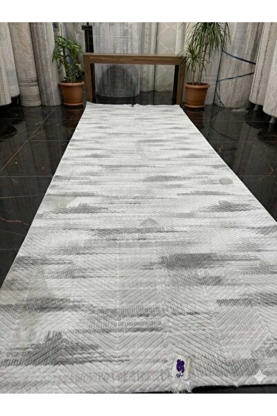 Nesrin JEL TABAN KAYMAZ MODERN GRİ KOYU GRİ KESME HALI YOLLUK