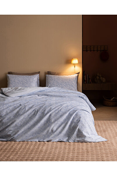 Madame Coco Ellaine King Size 100% Cotton Ranforce Printed Duvet Cover Set - ...