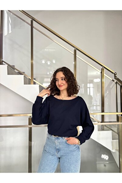 Sude Kızanlıklı Bluză din țesătură modal cu mâneci liliac