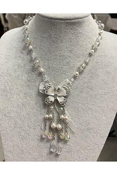 abeljewelry Coquette Fairycore Kelebekli Pembe Kolye