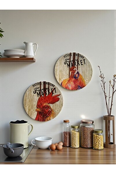 unique florya Σετ 2 τεμαχίων διακοσμητικών τοίχου με θέμα το κόκορα και το κο...