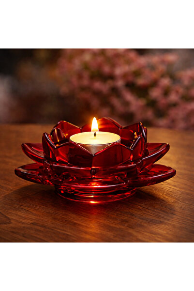 Aroma Land Suport Lumânare Sticlă Red Lotus, 5x12cm