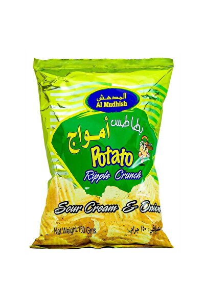 Al Mudhish Ripple Crunch Chips Sour Cream And Onion 75g