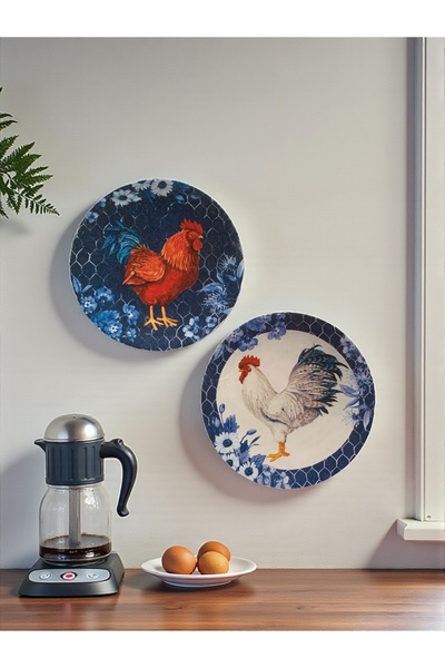 unique florya Σετ 2 τεμαχίων διακοσμητικών τοίχου με θέμα το κόκορα και το κο...