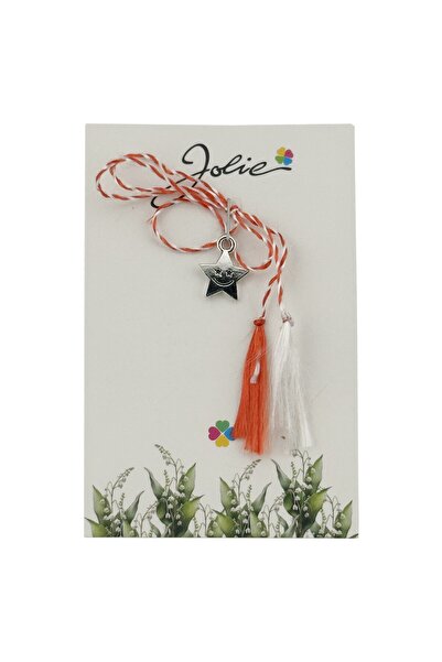 Flippy Martisor Traditional, Jolie, Model STEA, cu Snur Impletit Alb/Rosu, 8....