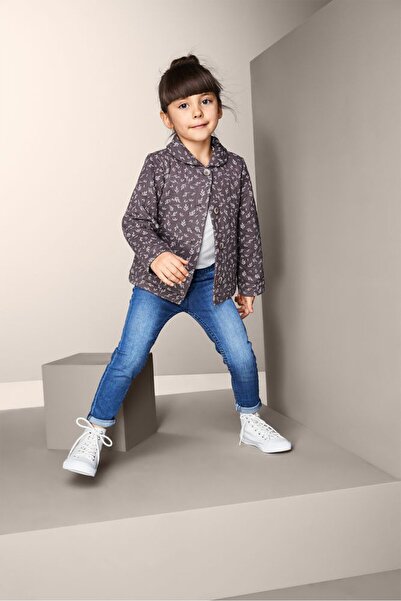 Tchibo جاكيت بناتي مطبوع بالكامل، بنفسجي فاتح