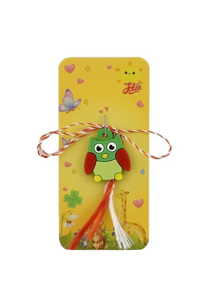 Flippy Martisor pentru Copii, Jolie, Model Bufnita, din Cauciuc, cu Snur Impl...