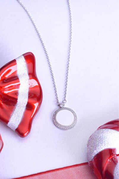 Innuendo Jewelry 925 Ayar Gümüş Aynalı Taşlı Kolye