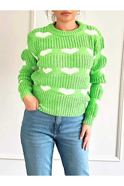 Welike Women's sweater with hearts Clara