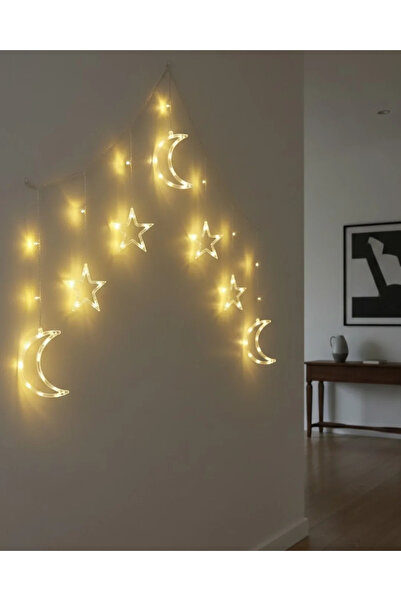 Epilons Moon star led light curtain lamp for ramadan decoration