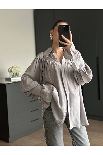 Tugen Co قميص بأكمام مكشكشة