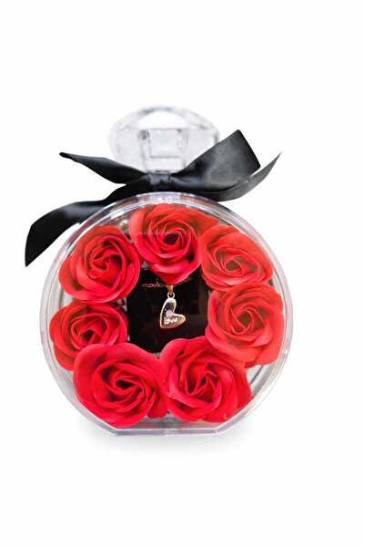 OEM Decorative Set Perfume Bottle, with Soap Roses and Stainless Steel Chain ...