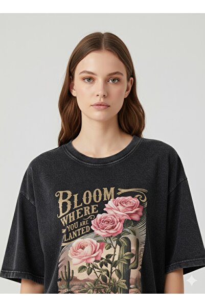 PENTHİLUS Acid-Washed Oversize Unisex T-Shirt - Washed Oversize T-Shirt