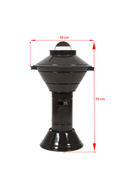 METEHAN MANGAL SOBA KAPAKLI EMAYE MANGAL BARBEKÜ BORU TİPLİ ÇİFT HAVALANDIRMALI