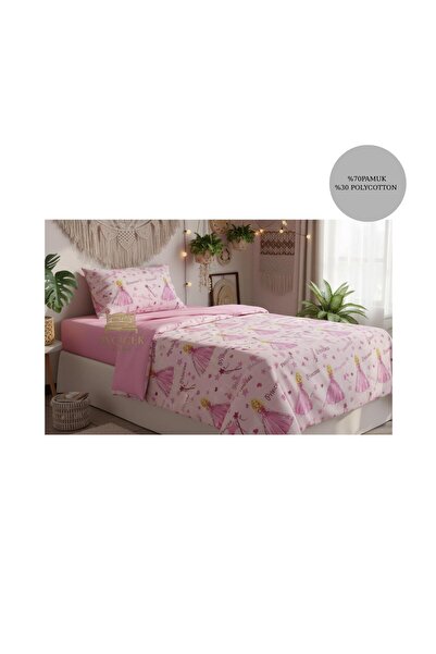 ayçiçek home Single Bedding Set 100/200 Fitted Sheet Quilt Size 140/210 Custo...
