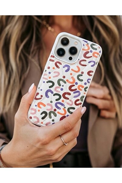 KILIF HOUSE Quilted Floral Patterned Case Compatible with iPhone 12 / 12 Pro