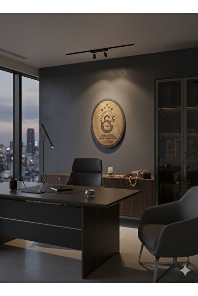 Germenicia Hakiki Deri İsme Özel GS Duvar Tablosu – MDF Tabanlı