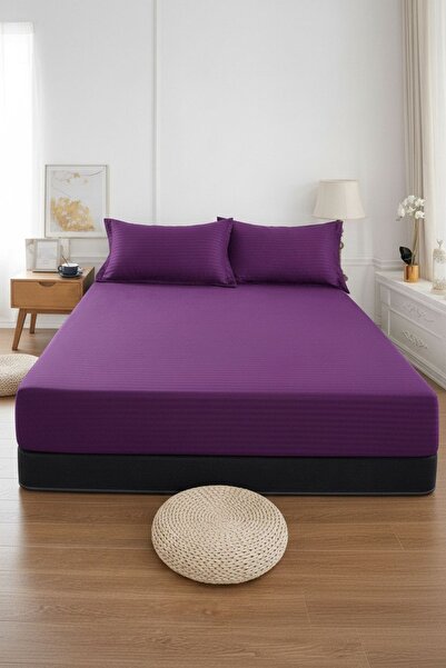 Casa Pucioasa Bed cover with Elastic + 2 pillowcases, 180x200 cm, cotton dama...