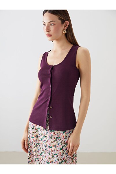 LC Waikiki U Neck Textured Blouse