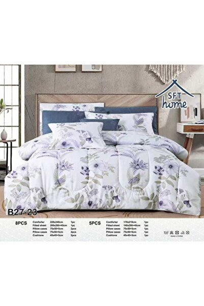 Bridna Rawafed Summer Bedspread Set, Double Size, 8 Pieces